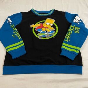 BART Simpson Black and Blue Graphic Sweatshirt